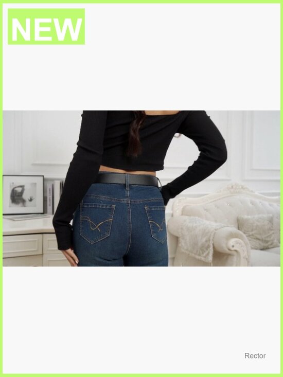 Faux Leather Belt with Black Buckle for Jeans Pants Dresses main image 7